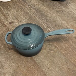 Le Creuset Blue 7 Inch Cast Iron Saucepan